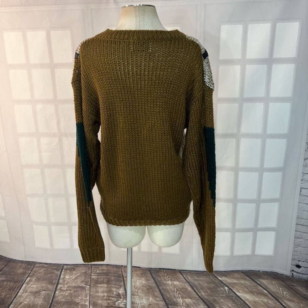 Vintage Abadini Multicolor Twist Knit Crew Neck Sweater Size Medium - Picture 5 of 9